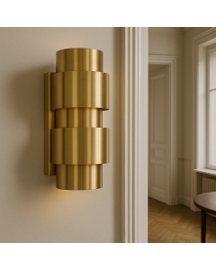 Moderne Wandleuchte Messing, Ludo