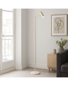 Moderne Stehlampe Beige, Carlos, mit Schalter