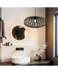 Industrielle Badezimmer Pendelleuchte Schwarz, Lieve, IP44