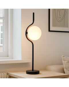 Moderne Tischleuchte Schwarz, Merel, mit Schalter