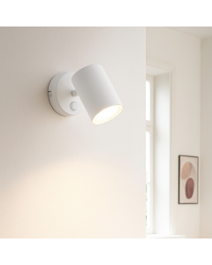 Moderne Wandstrahler Weiß, Elena, mit Schalter