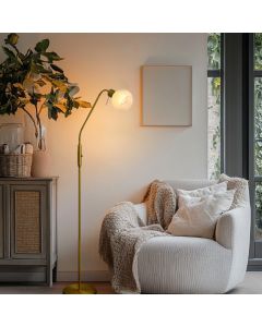 Design Stehlampe Weiß, Ayleen, mit Schalter