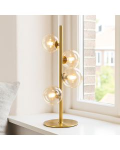 Design Tischleuchte Transparent, Remo, mit Schalter