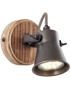 Holz Wandstrahler Braun, Carolyn