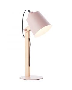 Holz Tischleuchte Rosa, Dorina, mit Schalter