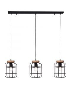 Holz Pendelleuchte Esszimmer Schwarz, Taede