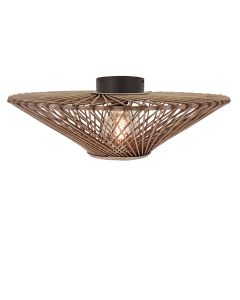 Rattan Deckenlampe Braun, Akif