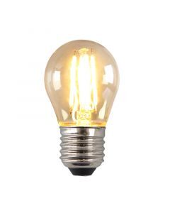 Dimmbare E27 LED Lampe, P45, 4W, Bernstein Glas, 2700K