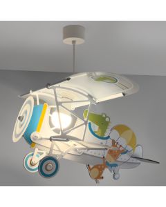 Mehrfarbige Kinderzimmer Pendelleuchte Kunststoff, Crocodile plane