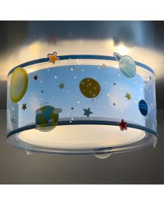 Blaue Kinderzimmer Deckenleuchte Kunststoff, Planets