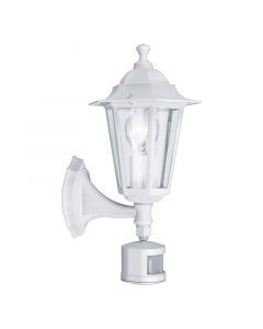 Weiße antik Außen Wandleuchte mit Bewegungsmelder Aluminium, Alieke, IP44