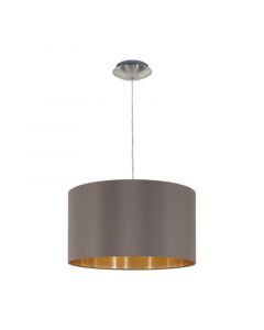 Braune moderne Pendelleuchte Stoff, Terme