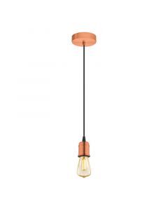 Kupfer vintage Pendelleuchte Metall, Christel