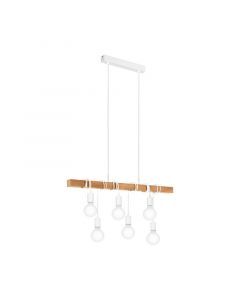 Holz Pendelleuchte Weiß, Anton