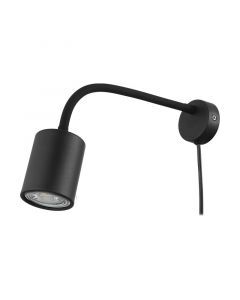 Schwarze moderne Deckenstrahler Stahl, Samiha, mit Schalter