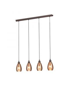 Braune design Pendelleuchte Glas, Kik