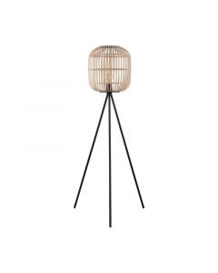Schwarze landhaus Stativlampe Stahl, Ankie, mit Schalter