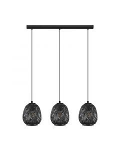 Holz Pendelleuchte Schwarz, Nicole