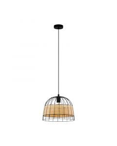 Rattan Pendelleuchte Braun, Guillaume