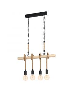 Holz Pendelleuchte Braun, Zerina