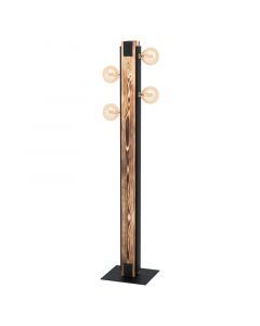 Holz Stehlampe Braun, Dragana, mit Schalter