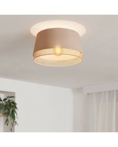 Beige Deckenlampe Stoff, Ruby