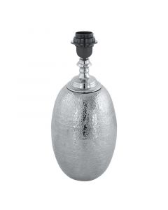 Nickel retro Tischlampe ohne Schirm Aluminium, Abdel, mit Schalter
