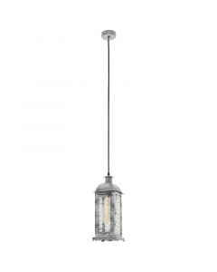 Silberne retro Pendelleuchte Metall, Abderrahman