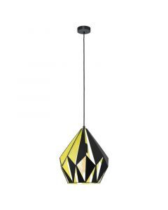 Schwarze retro Pendelleuchte Metall, Acri