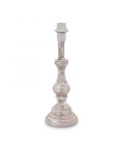 Holz Tischlampe ohne Schirm Taupe, Noah, mit Schalter