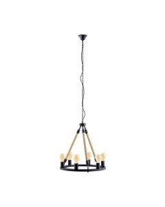 Schwarze retro Pendelleuchte Metall, Admir