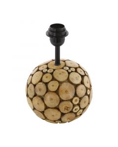 Holz Tischlampe ohne Schirm Braun, Kick, mit Schalter