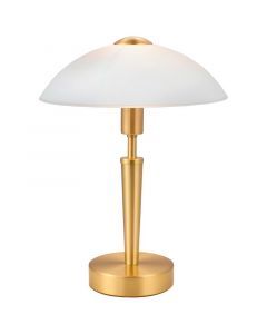Goldene antik Tischleuchte Glas, Miam, mit Touch-Dimmer