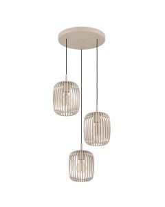 Beige industrielle Pendelleuchte Stahl, Pietro