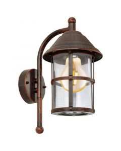 Braune antik Außenleuchte Glas, Gisele, IP23