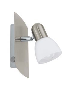 Nickel Deckenstrahler Stahl, Niene, mit Schalter