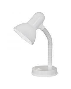 Weiße Schreibtischlampe Kunststoff, Granza, mit Schalter
