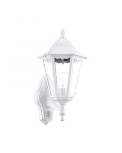 Weiße antik Außen Wandleuchte mit Bewegungsmelder Aluminium, Leanna, IP44
