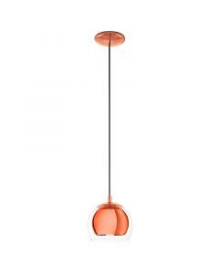 Kupfer design Pendelleuchte Glas, Iroma