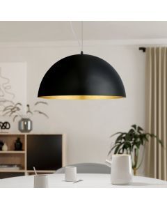 Goldene moderne Pendelleuchte Halbkugel Metall, Geneva