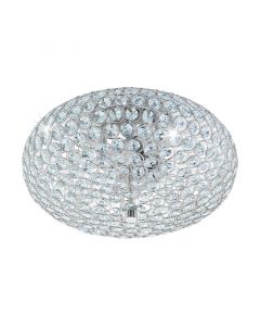 Chrom retro Deckenleuchte Glas, Annamarie