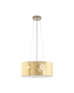 Beige moderne Pendelleuchte Stoff, Megan