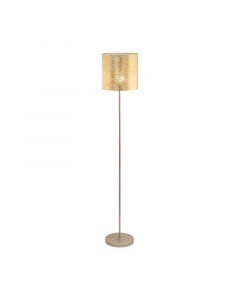 Beige moderne Stehlampe Metall, Megan, mit Schalter
