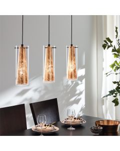 Goldene moderne Pendelleuchte Glas, Barceno