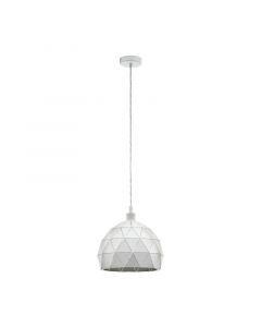 Weiße moderne Pendelleuchte Stahl, Silva