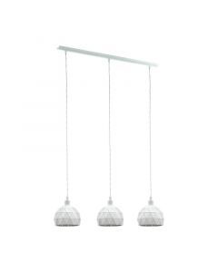 Weiße moderne Pendelleuchte Stahl, Silva