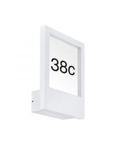Weiße moderne Hausnummer Beleuchtung Aluminium, Jovan, IP44