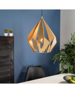 Goldene industrielle Pendelleuchte Aluminium, Acri