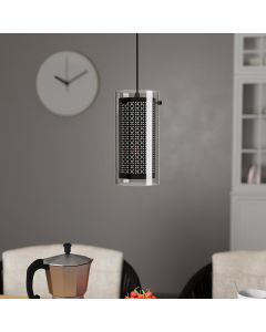 Schwarze design Pendelleuchte Stoff, Barceno