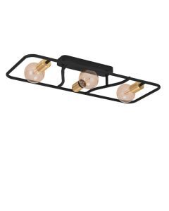Goldene industrielle Deckenlampe Aluminium, Jaron